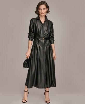 Women's Button Front Midi Dress