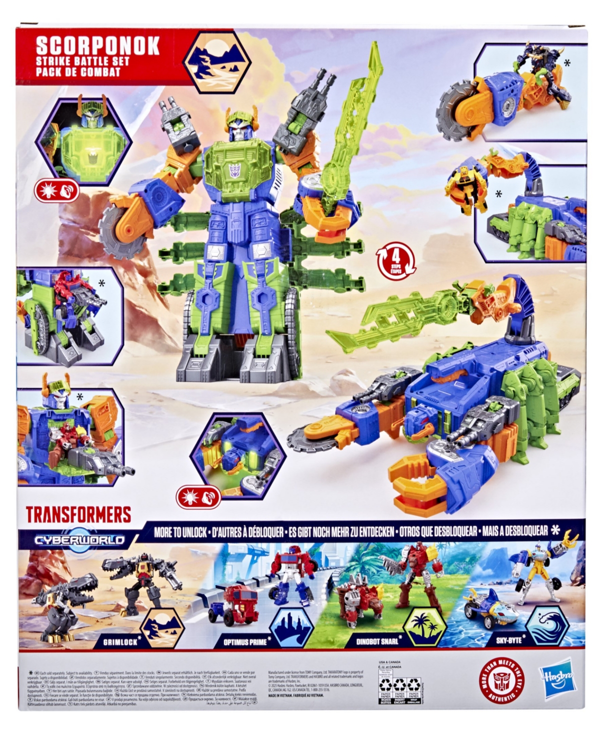 Transformers Cyberworld Scorponok Strike Battle Set In Multi
