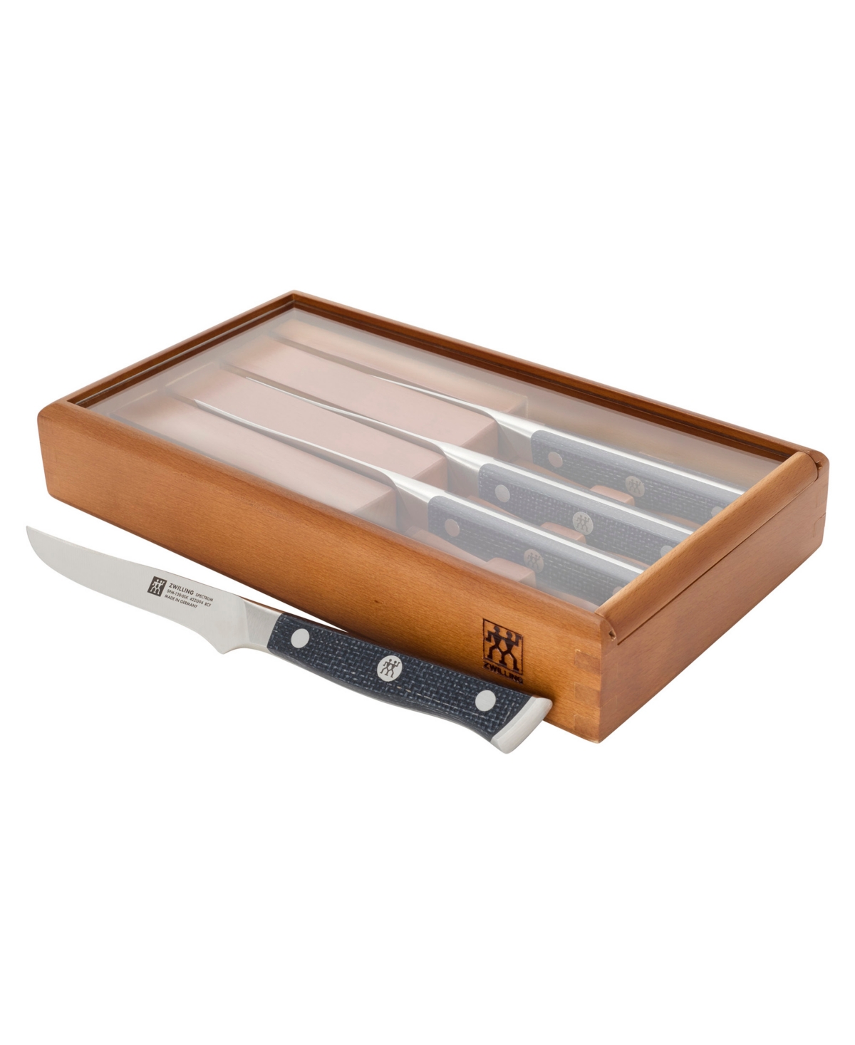 Zwilling Spectrum 4 Piece Steak Knife Set With Wood Presentation Box In Multi