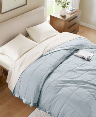 Windom Lightweight Down Alternative Satin Trim Blanket, Full/Queen