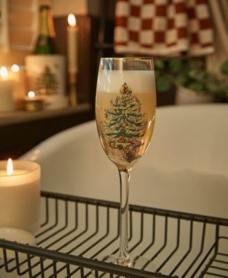Christmas Tree Champagne Flutes, Set of 4