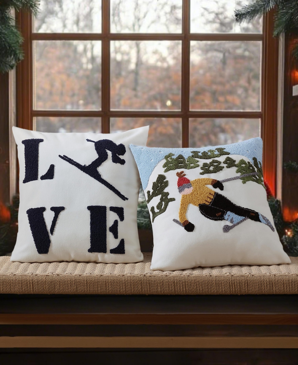 Eddie Bauer Ski Hills Solid Decorative Pillow In Multi