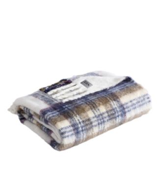 Plaid Faux Mohair Throw, 60" x 50"