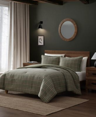 Alpine Plaid Printed Flannel 3-Pc. Comforter Set, King