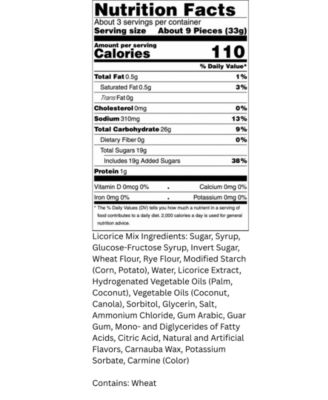 Licorice Swedish Candy Mix with Bubs