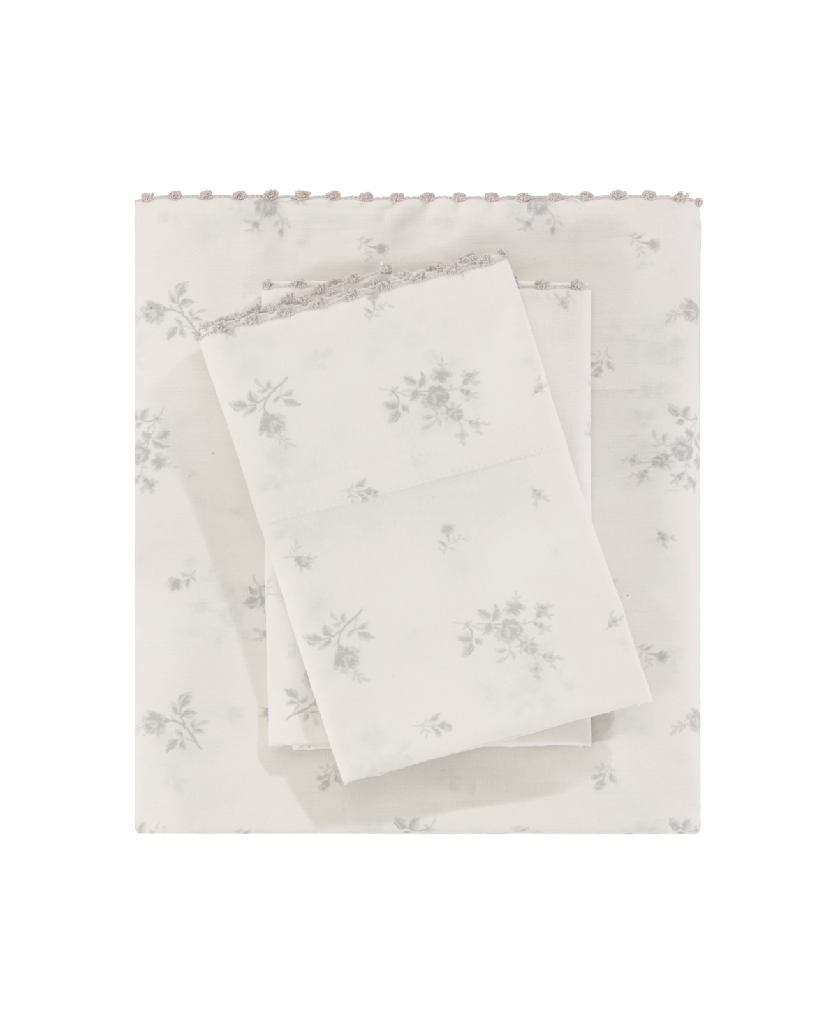 Sunham Callie Floral 200-thread Count 4-pc. Sheet Set, Queen In White