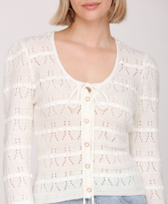 Women's Long-Sleeve Scoop Neck Cardigan