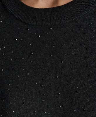 Women's Sparkle Hotfix Long Sleeve Sweater