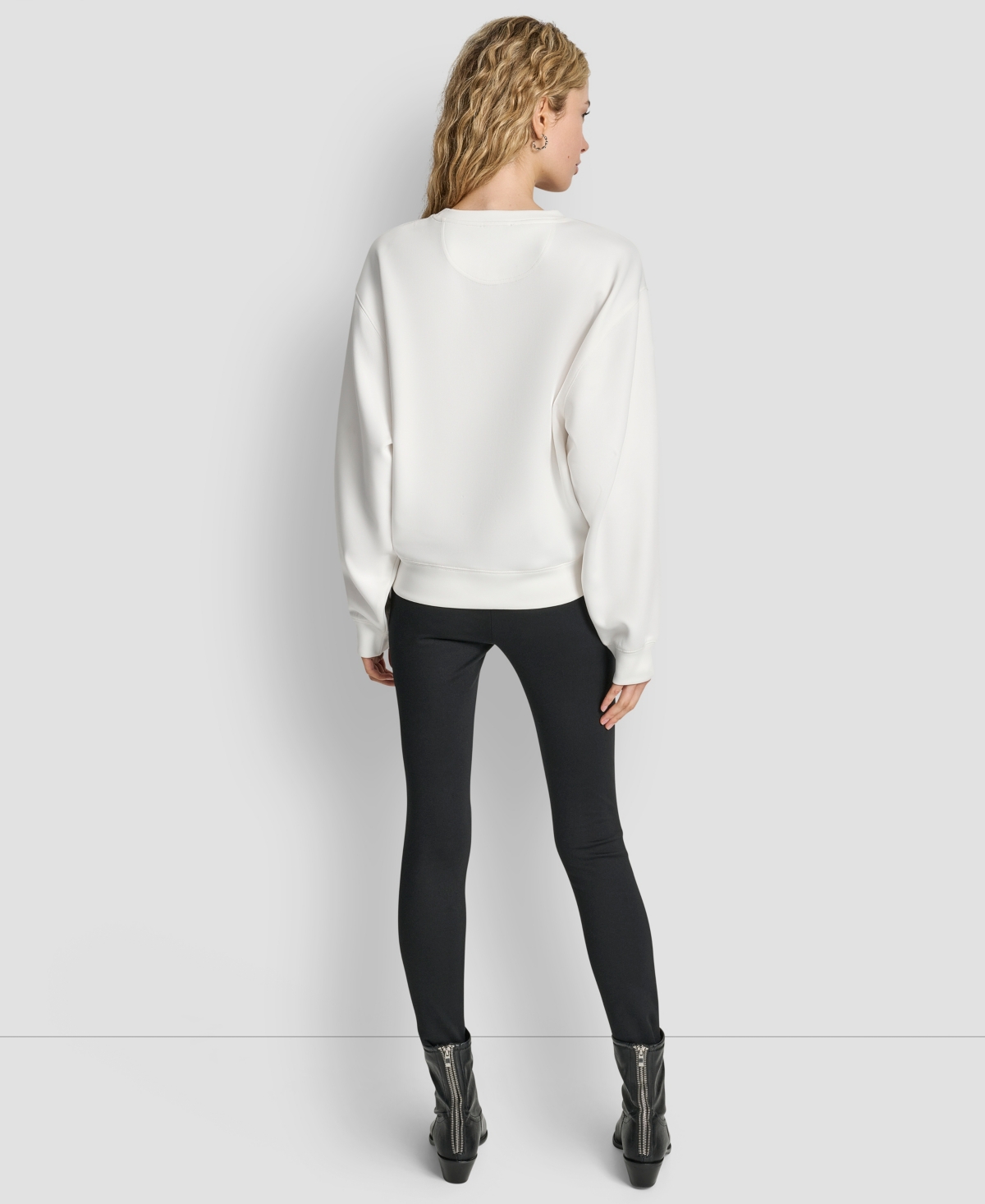 Dkny Women's Crossing Times Square Print Sweatshirt In White