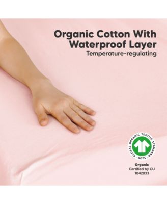 Soothe Waterproof Pack N Play Sheets for Girls, Boys, 2pk 38x26 Cotton Mini Crib Sheets Fitted, Soft, Breathable