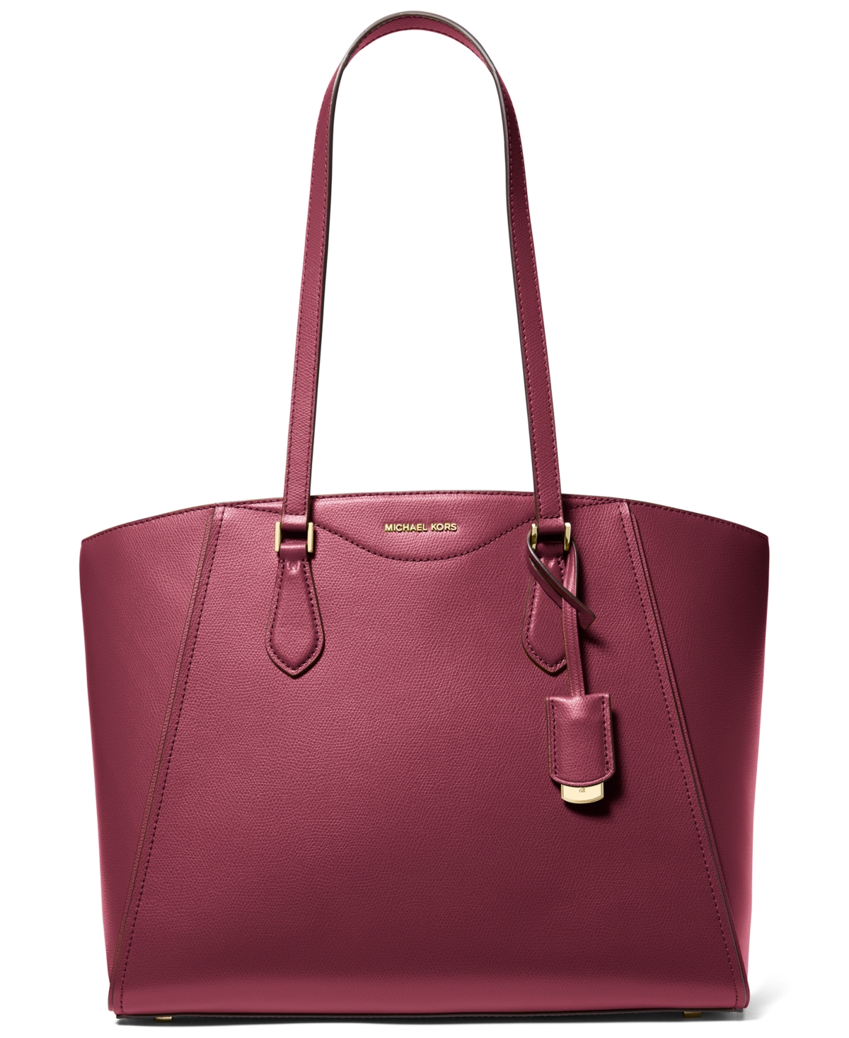 Michael Kors Michael  Taryn Large Leather Tote In Red