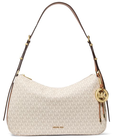 Женская сумка MICHAEL Michael Kors Nolita Medium Signature Logo Shoulder, цвет: Ванильный