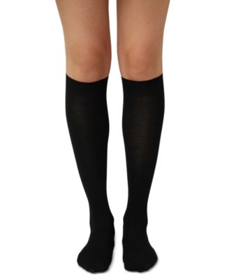 Women's Flat Knit Knee High Socks 3 Pair Pack