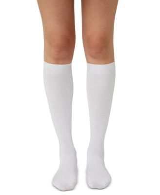 Women's Flat Knit Knee High Socks 3 Pair Pack