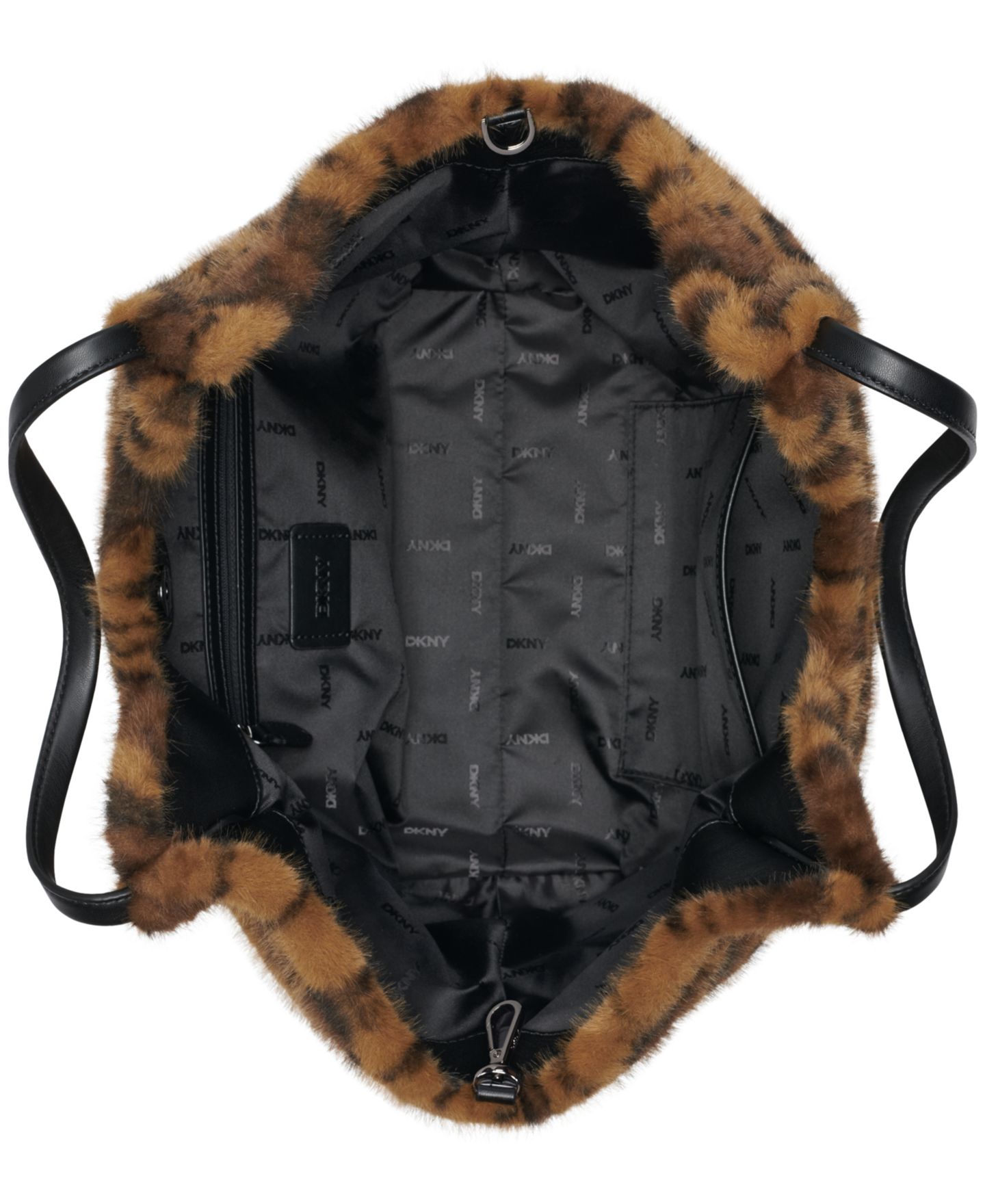 Женская сумка DKNY Paula Medium Tote Handbag, цвет: Леопардовый — фото 4