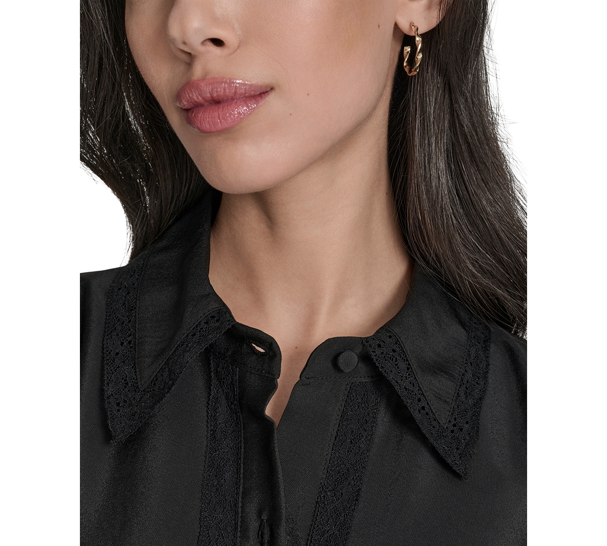 Eliza J Petite Pleated Long Sleeve Shirt Dress