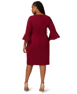 Plus Size Laser Cut Detail Dress