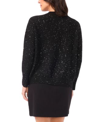 Women's Crewneck Sequin Long-Sleeve Sweater		
