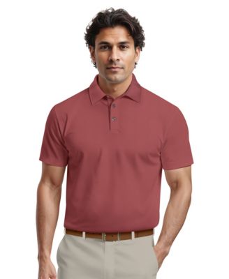 Men's Airflux Solid Mesh Short Sleeve Golf Polo Shirt
