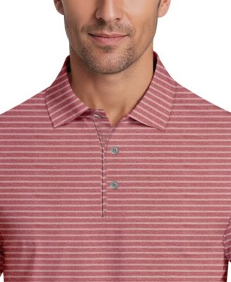 Men's Heathered Stripe Golf Polo Shirt