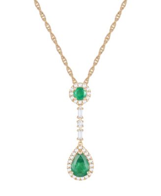 Ruby (1-1/6 ct. t.w.) and Diamond (1/4 ct. t.w.) 18" Lariat Necklace in 14k Gold