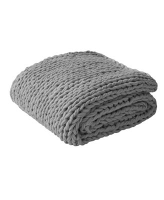 Chunky-Knit Handmade Throw, 50" x 60"