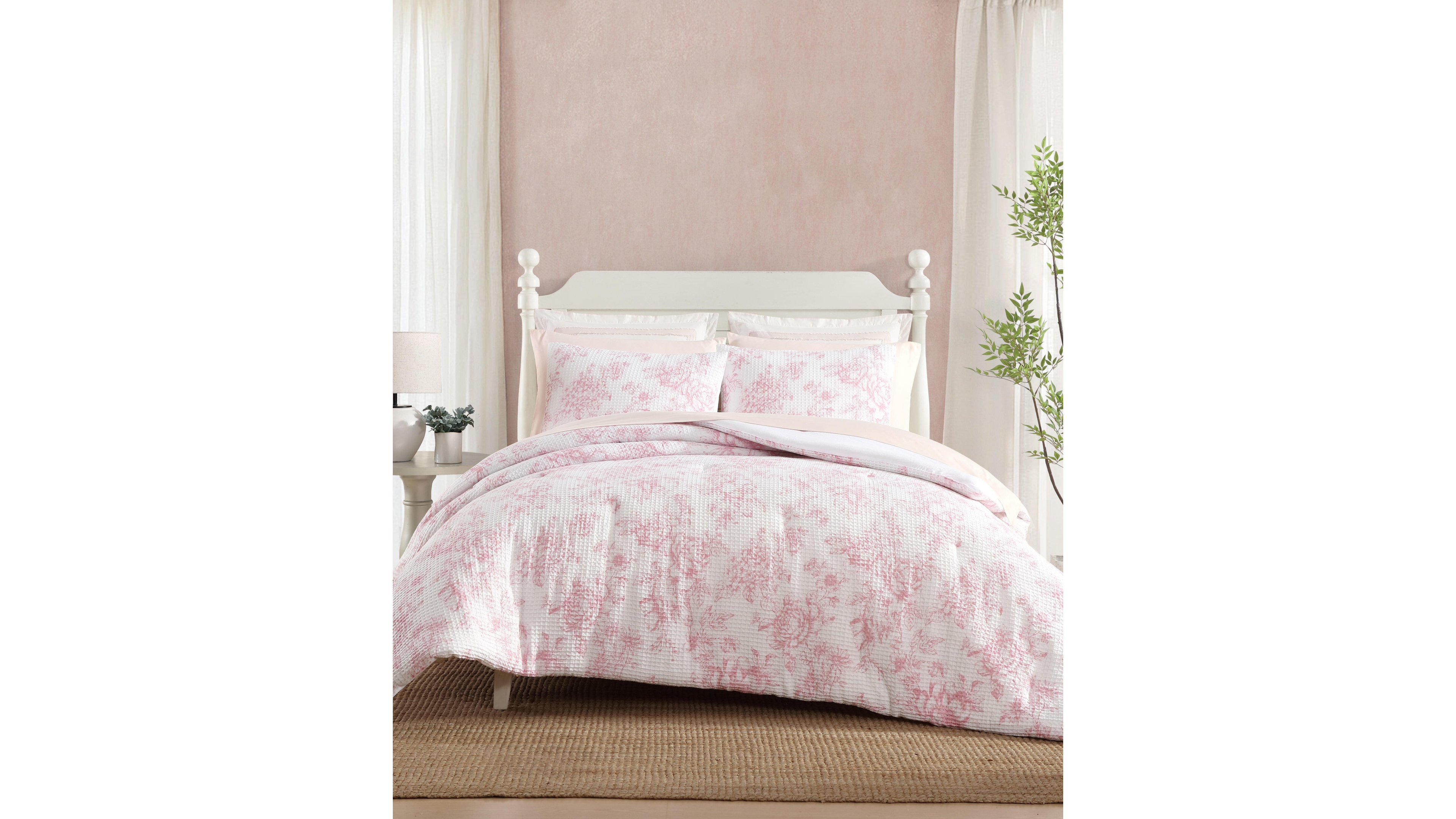 Laura Ashley Delphine Poly Waffle 2-Pc. Comforter Set, Twin