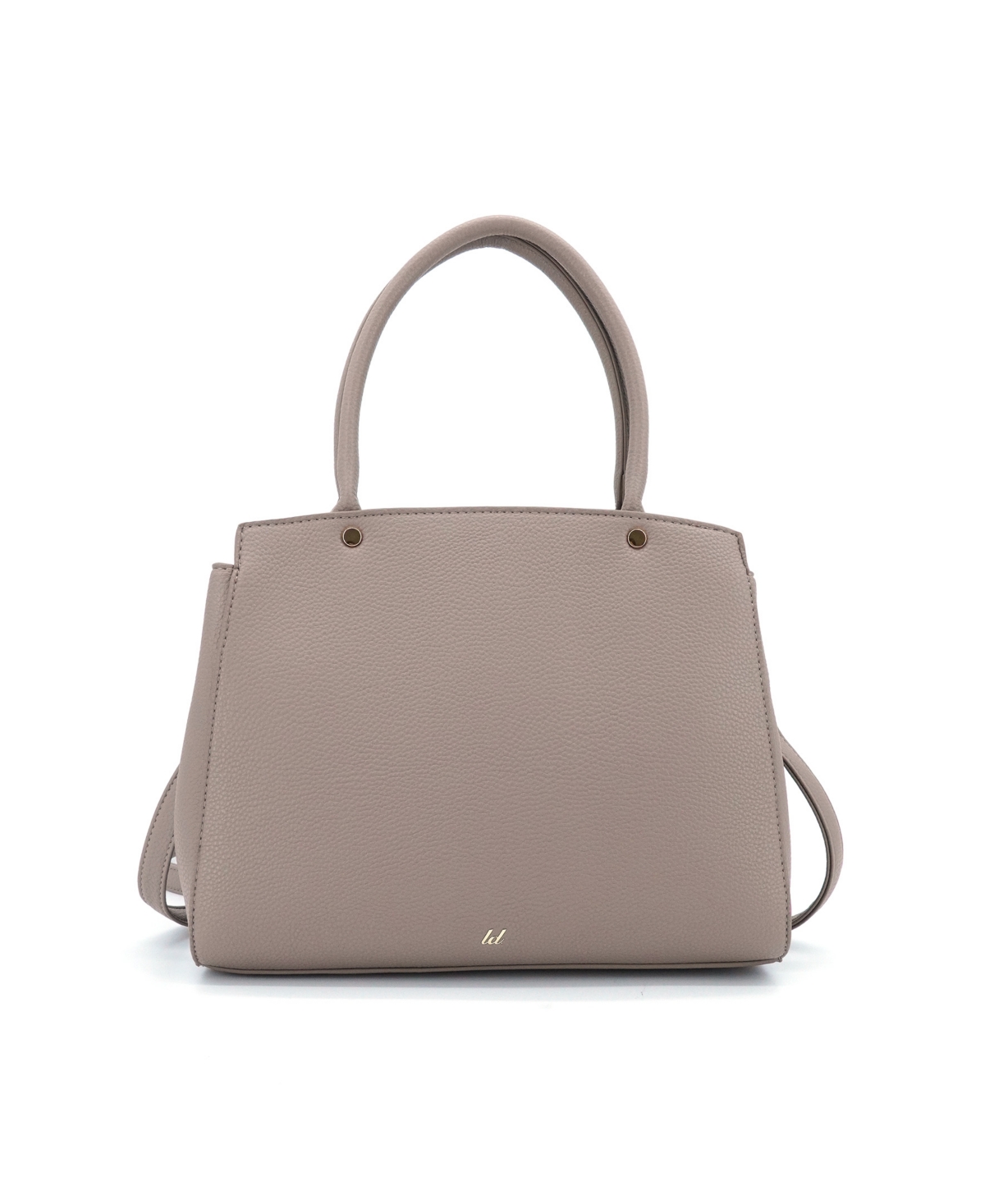 Like Dreams Park Double Bowtie Zipper Satchel Bag In Brown