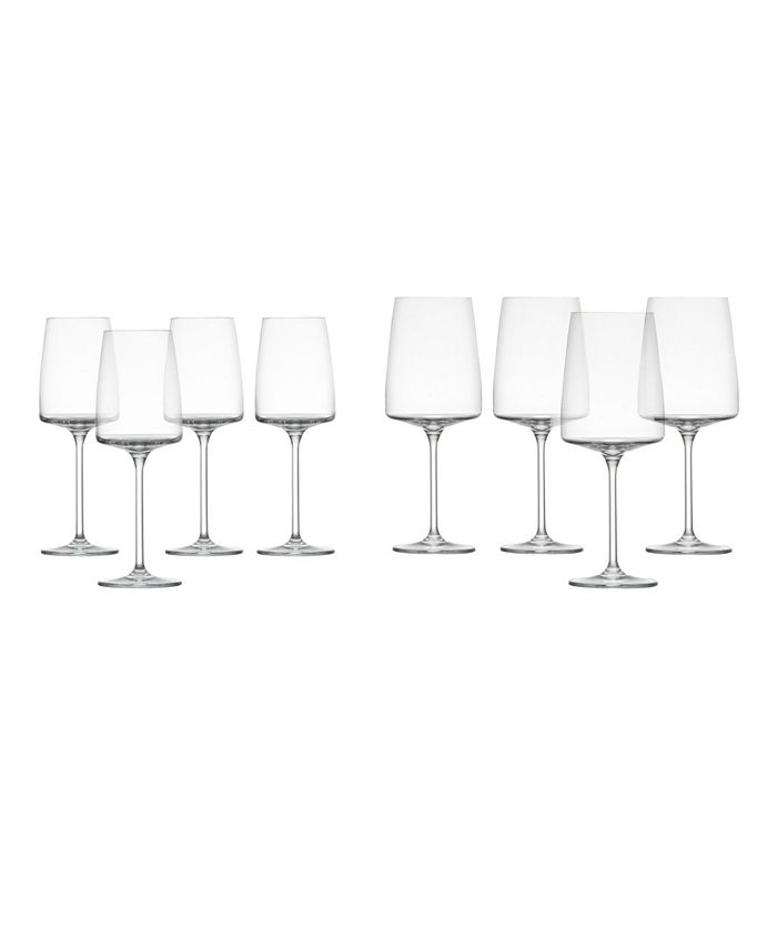 Zwiesel Glas Sensa Red & White Wine Glasses, Set of 8 - White - No Size ‼️Only 6‼️