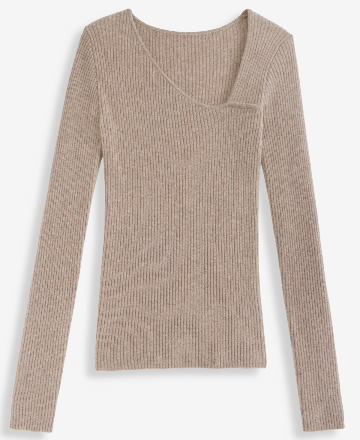 Naadam Women's Fitted Asymmetrical Sweater In Brown
