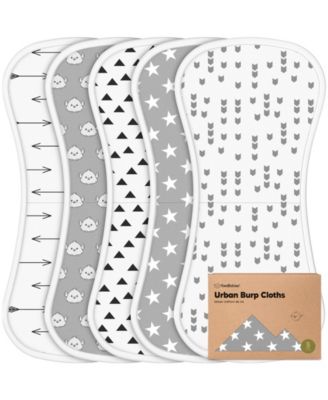 5pk Urban Baby Burp Cloths, Burping Cloth for Babies, Burp Rags for Baby Girls, Boys