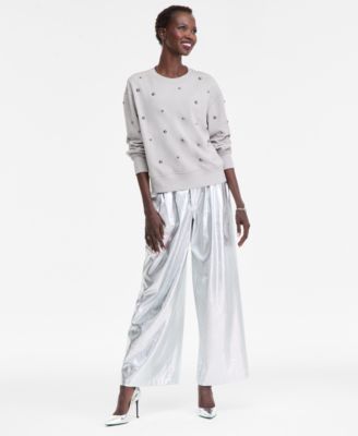 Women's Studded French Terry Sweatshirt, Macy's Exclusive