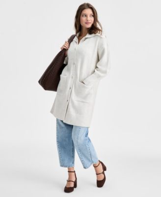 Women's Collared Duster Cardigan, Macy's Exclusive