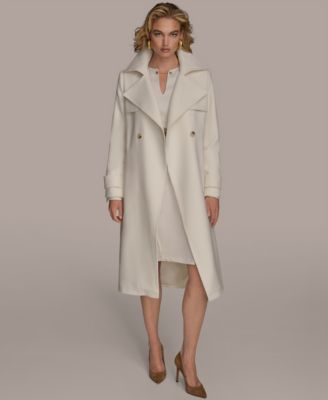 Women's Belted Notched-Collar Trench Coat