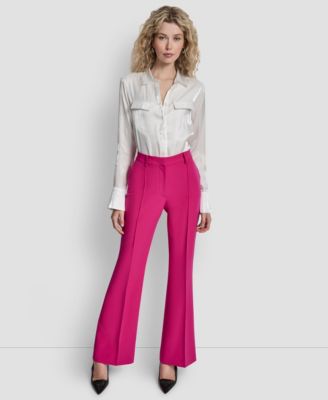 Women's Pintuck Fit and Flare Trousers