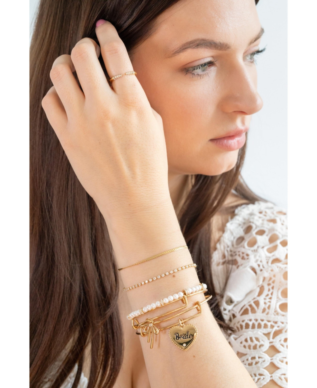 Alex and Ani Pearl Beaded Bangle Bracelet