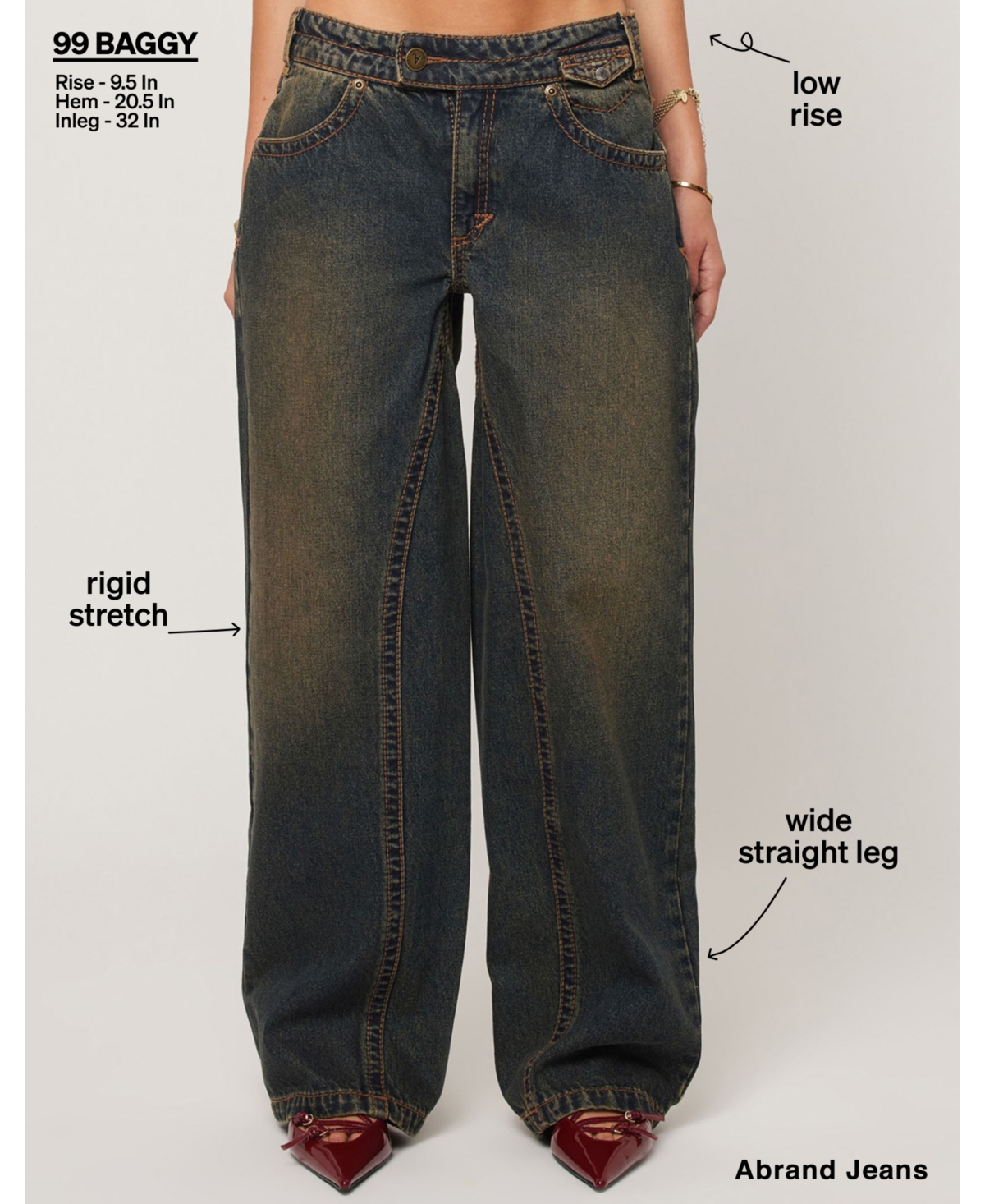 Abrand 99 Low Baggy Utility Hillary In Blue