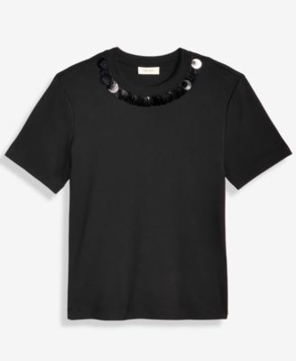 Women's Paillette Embellished T-Shirt, Macy's Exclusive