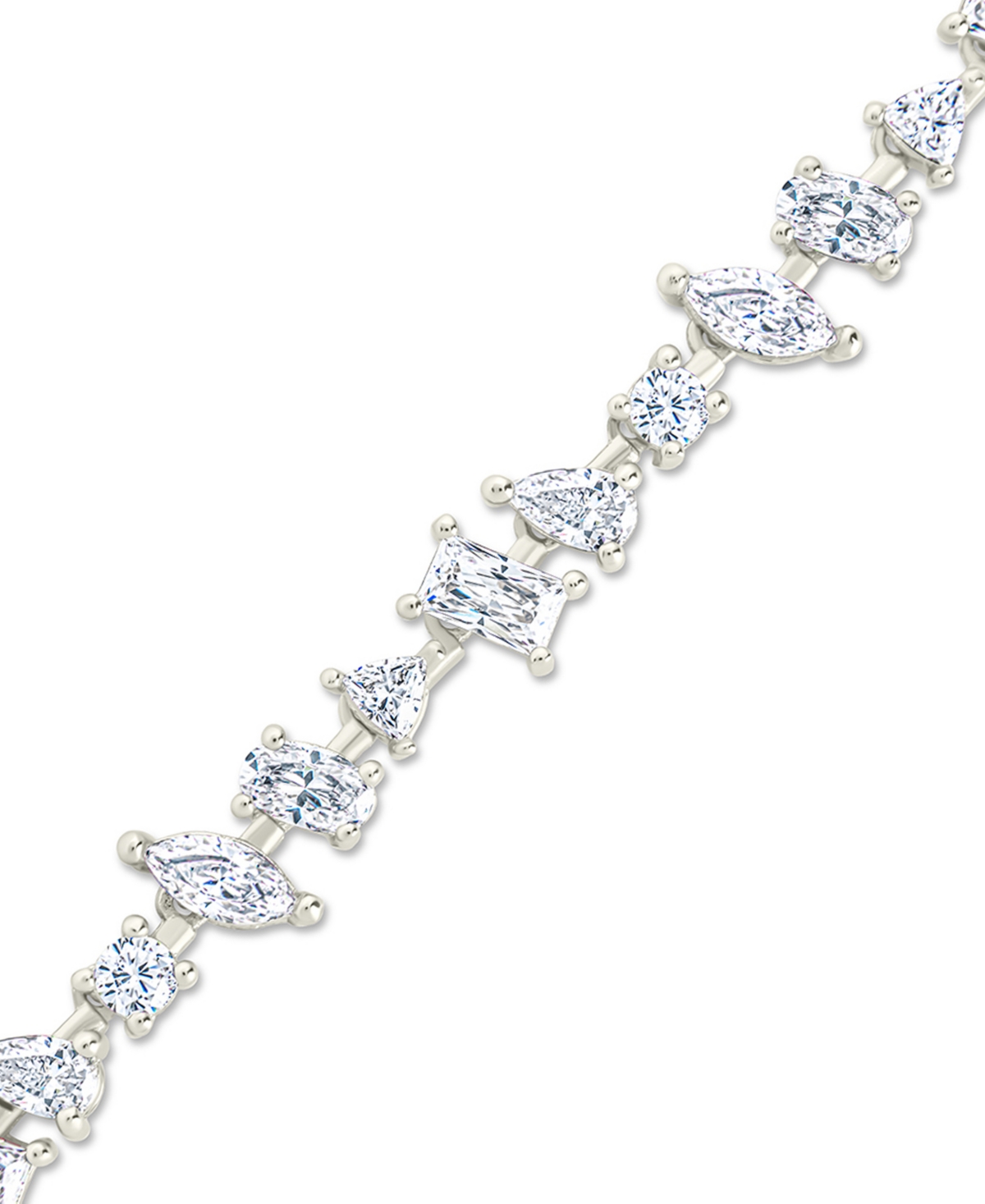 Sterling Forever Ellery Cubic Zirconia Tennis Bracelet In Silver