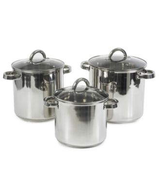 Sedona Kitchen - Stainless Steel 3-Pc. Stock Pot Set