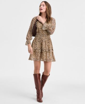 Women's Animal-Print Mini Dress, Macy's Exclusive