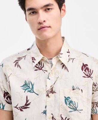Men's Orion Leaf Short-Sleeve Button-Up Shirt, Macy's Exclusive