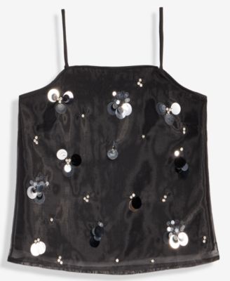 Women's Embellished Organza Tank, Macy's Exclusive