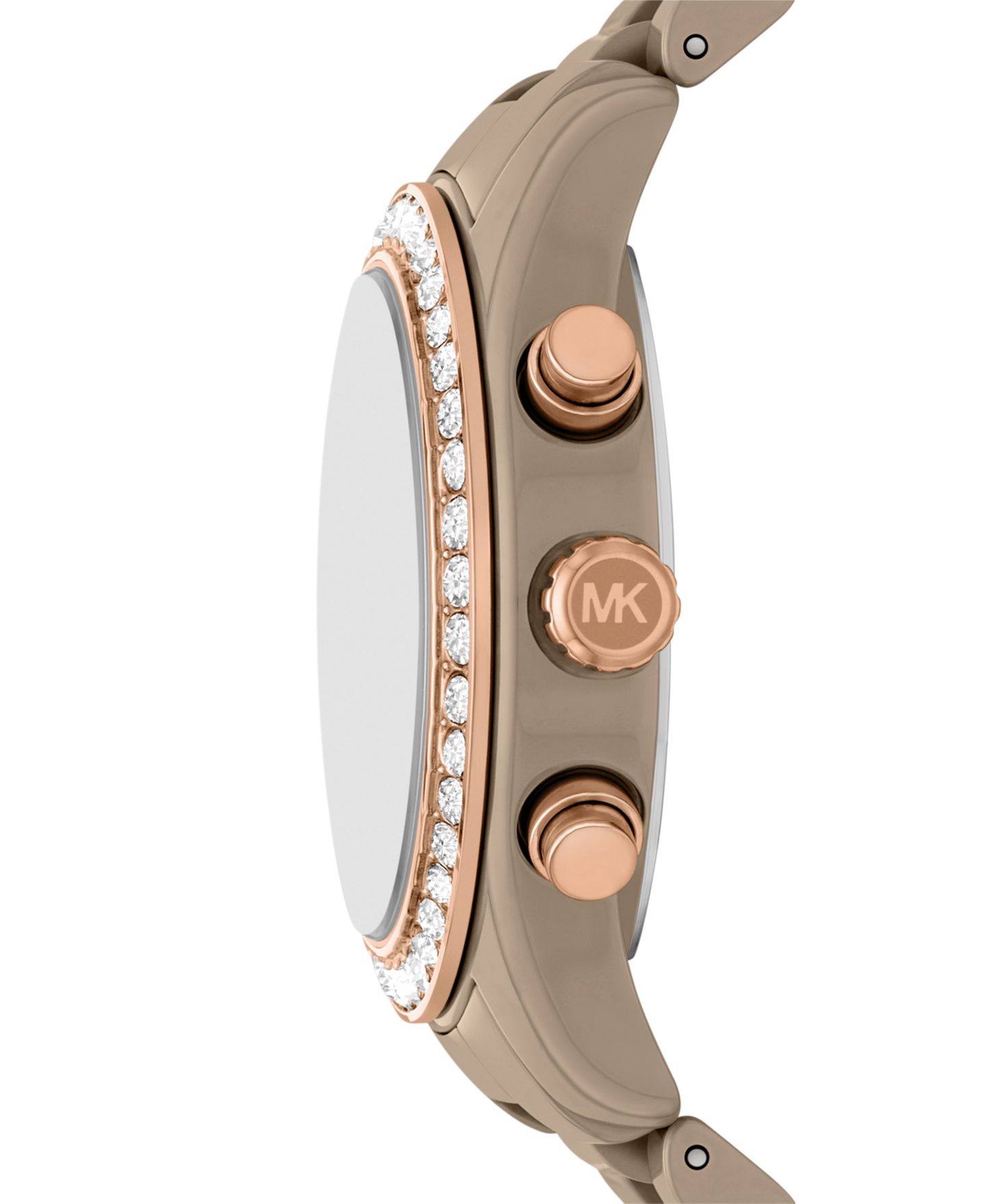 Женские часы Michael Kors Lexington Chronograph Mink Ceramic Watch, 38mm — фото 3