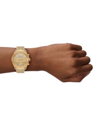 Women's Lexington Chronograph Gold-Tone Stainless Steel Watch, 42mm