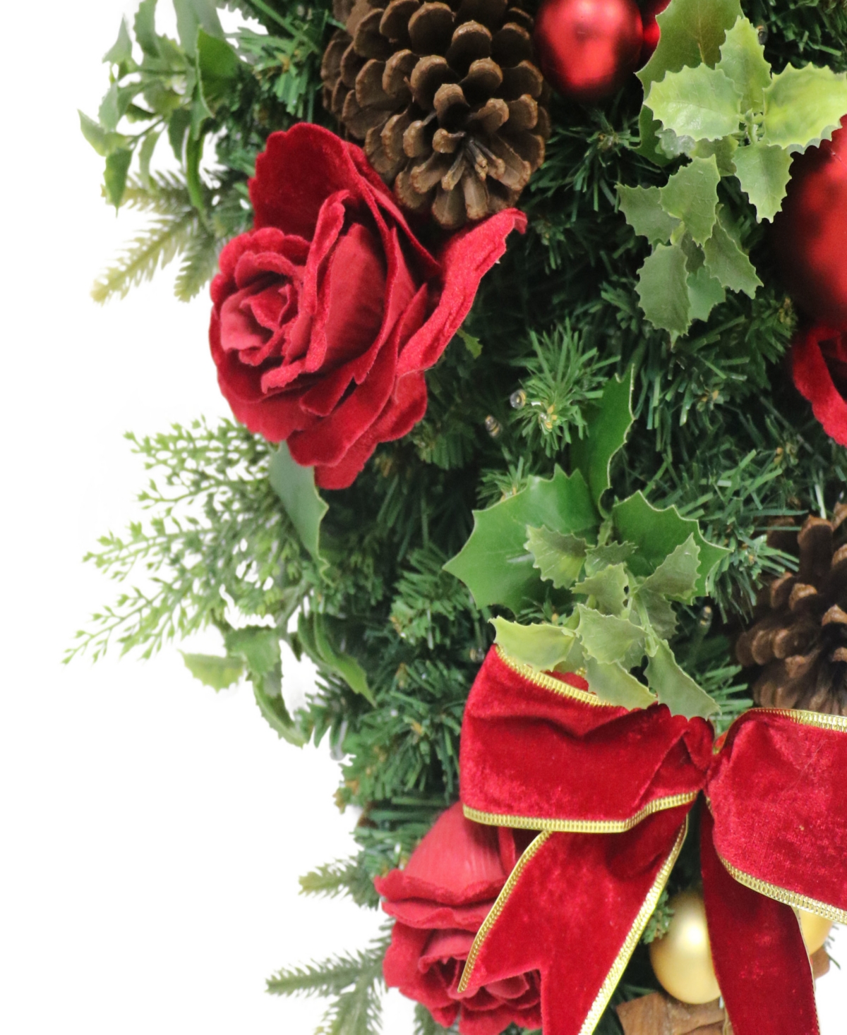 Puleo 28" Artificial Pre-Lit Adorned Banister Swag