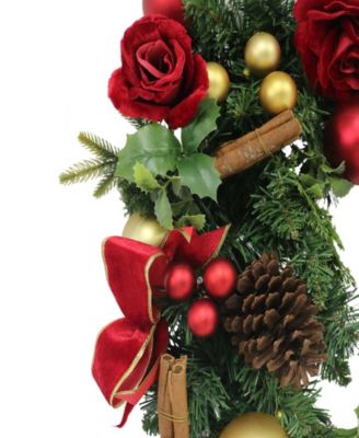 Puleo 10" Pre-Lit Artificial Adorned Battery-Operated Garland