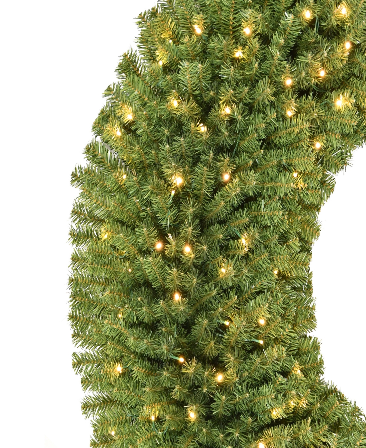 Puleo 60" Pre-lit Artificial Utah Spruce Wreath With Warm White Led Lights In Green
