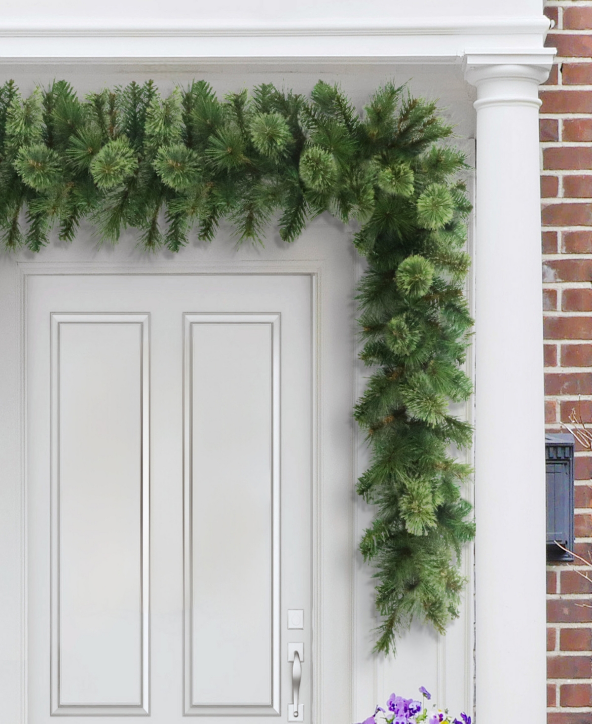 Puleo 20' X 10" Teton Pine Artificial Christmas Garland In Green
