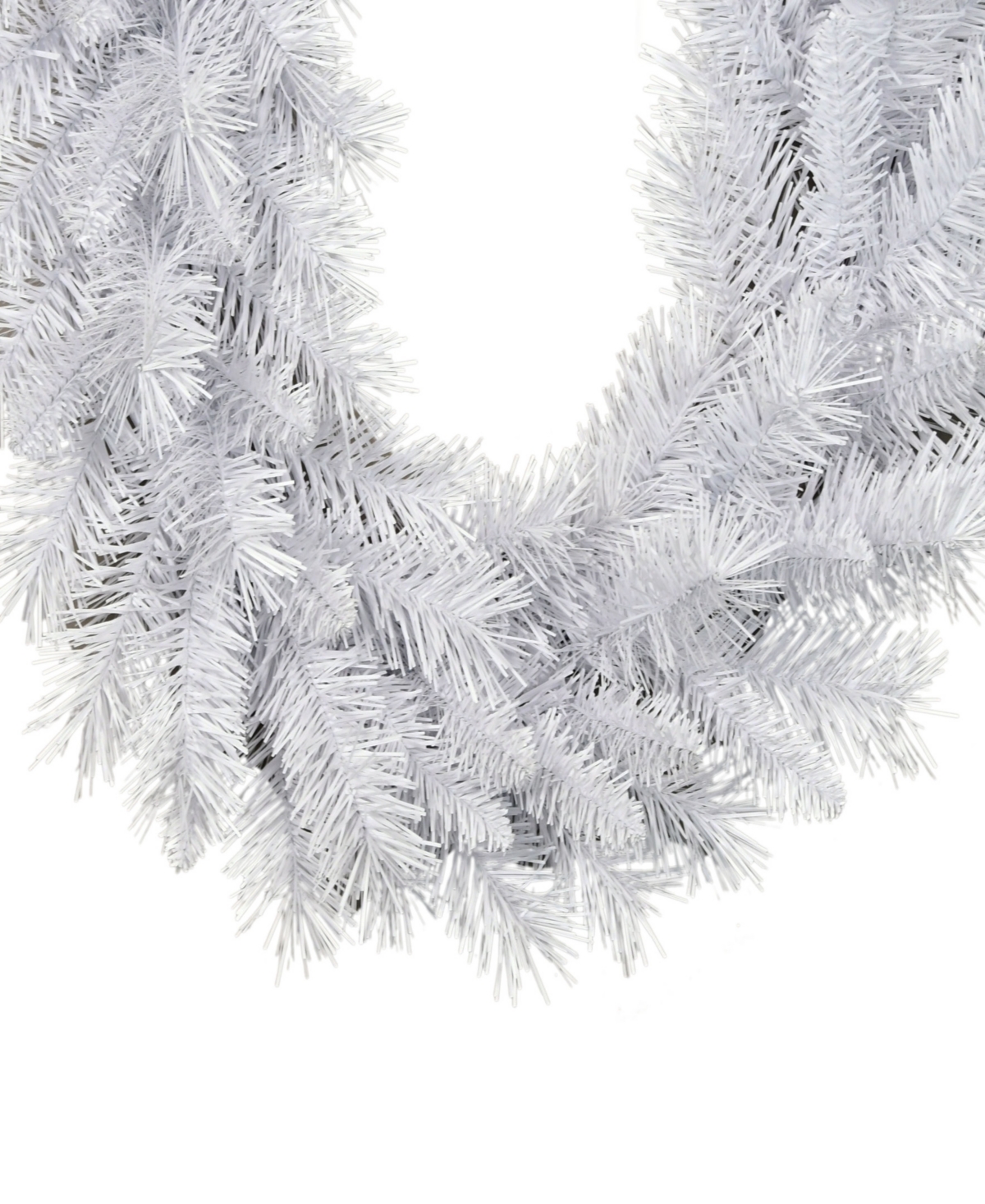 Puleo 9' X 10" Artificial Round Valley Pine Garland In White